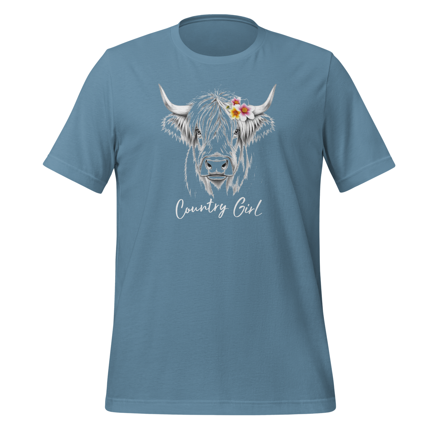 Country Girl Highland Cow Unisex T-Shirt