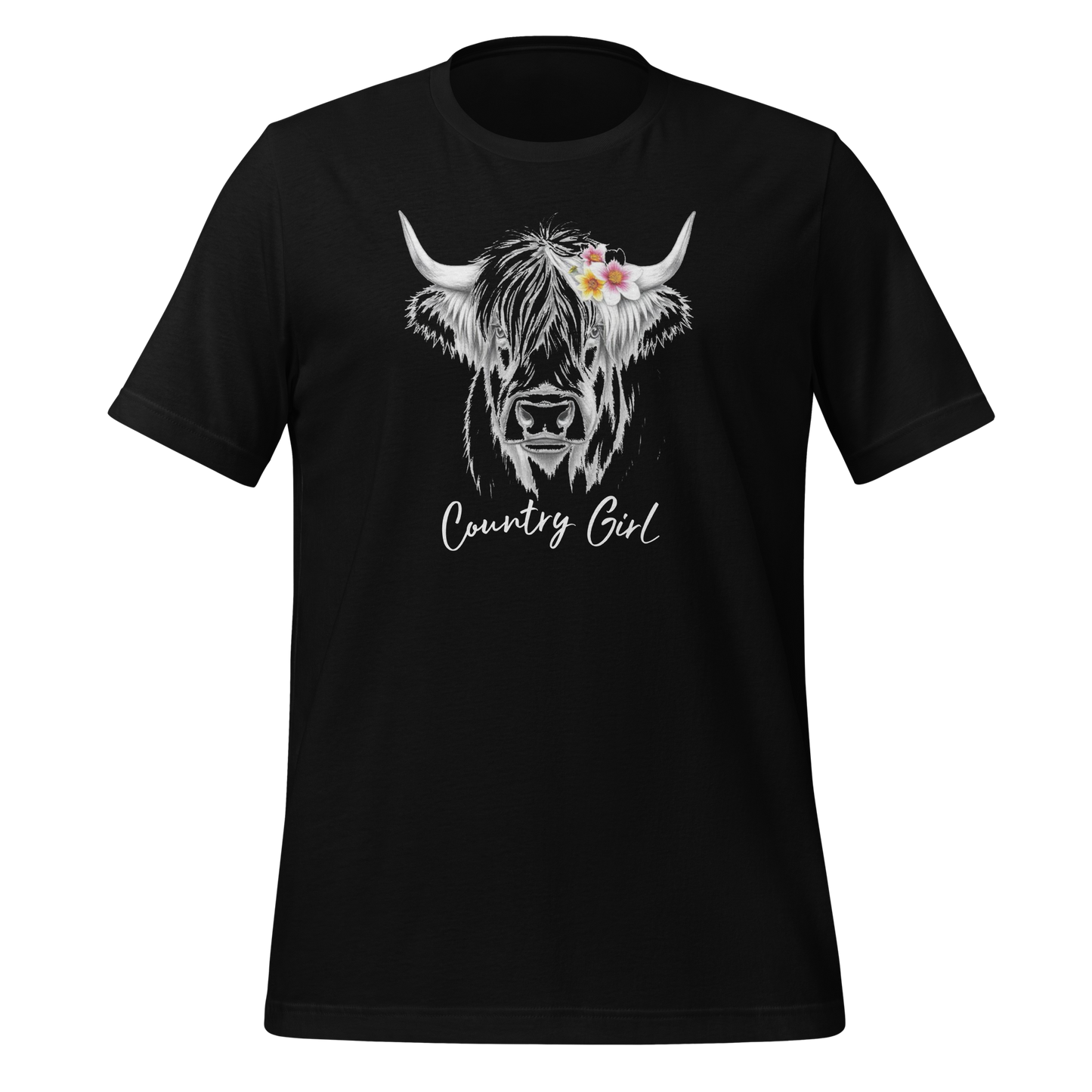 Country Girl Highland Cow Unisex T-Shirt