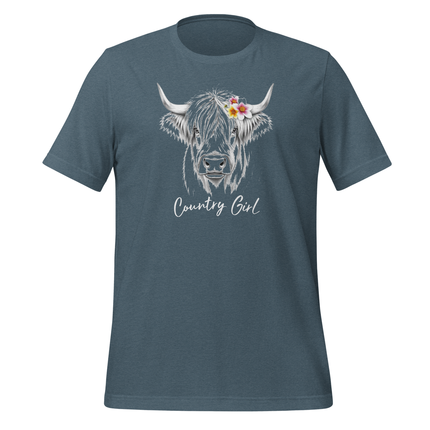 Country Girl Highland Cow Unisex T-Shirt