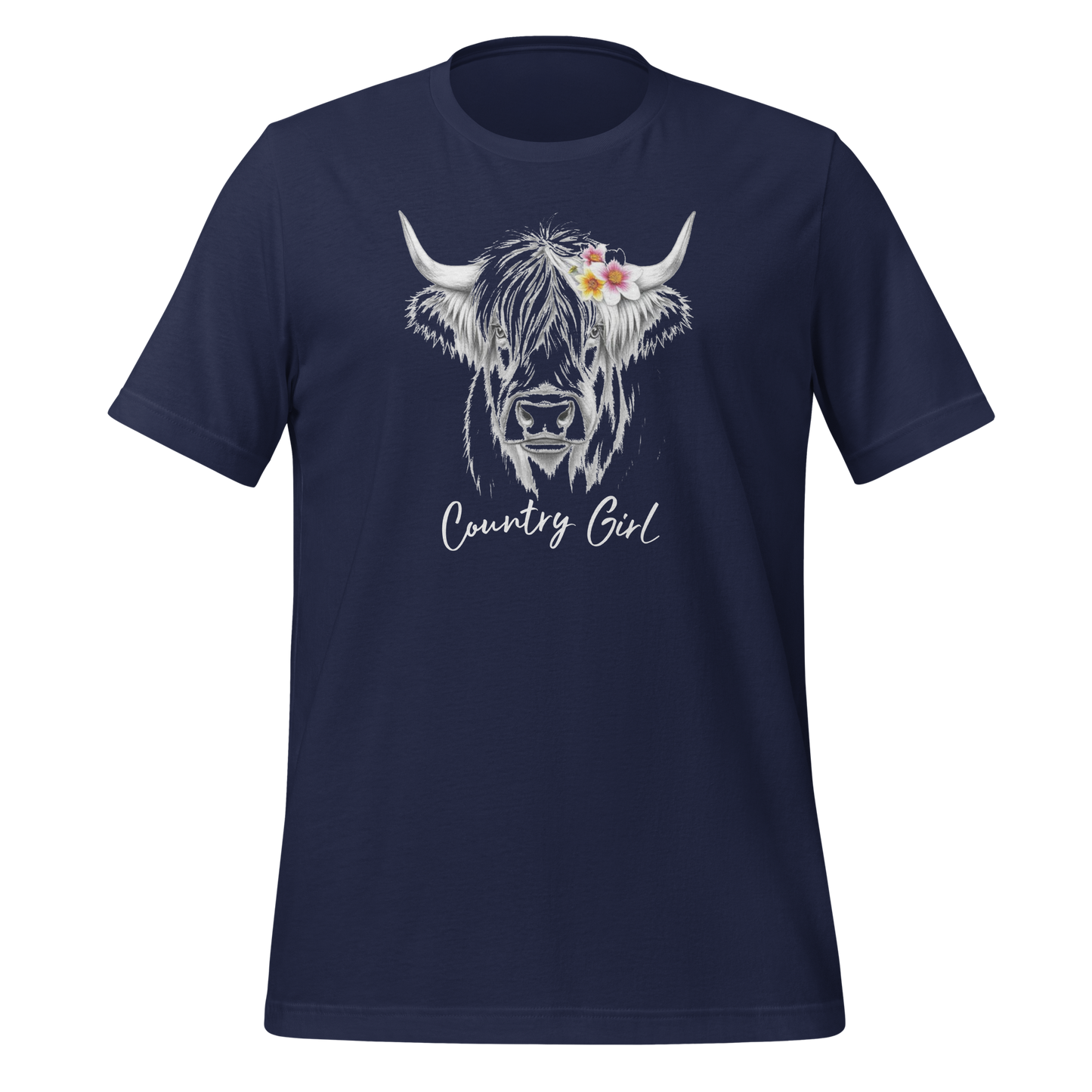 Country Girl Highland Cow Unisex T-Shirt