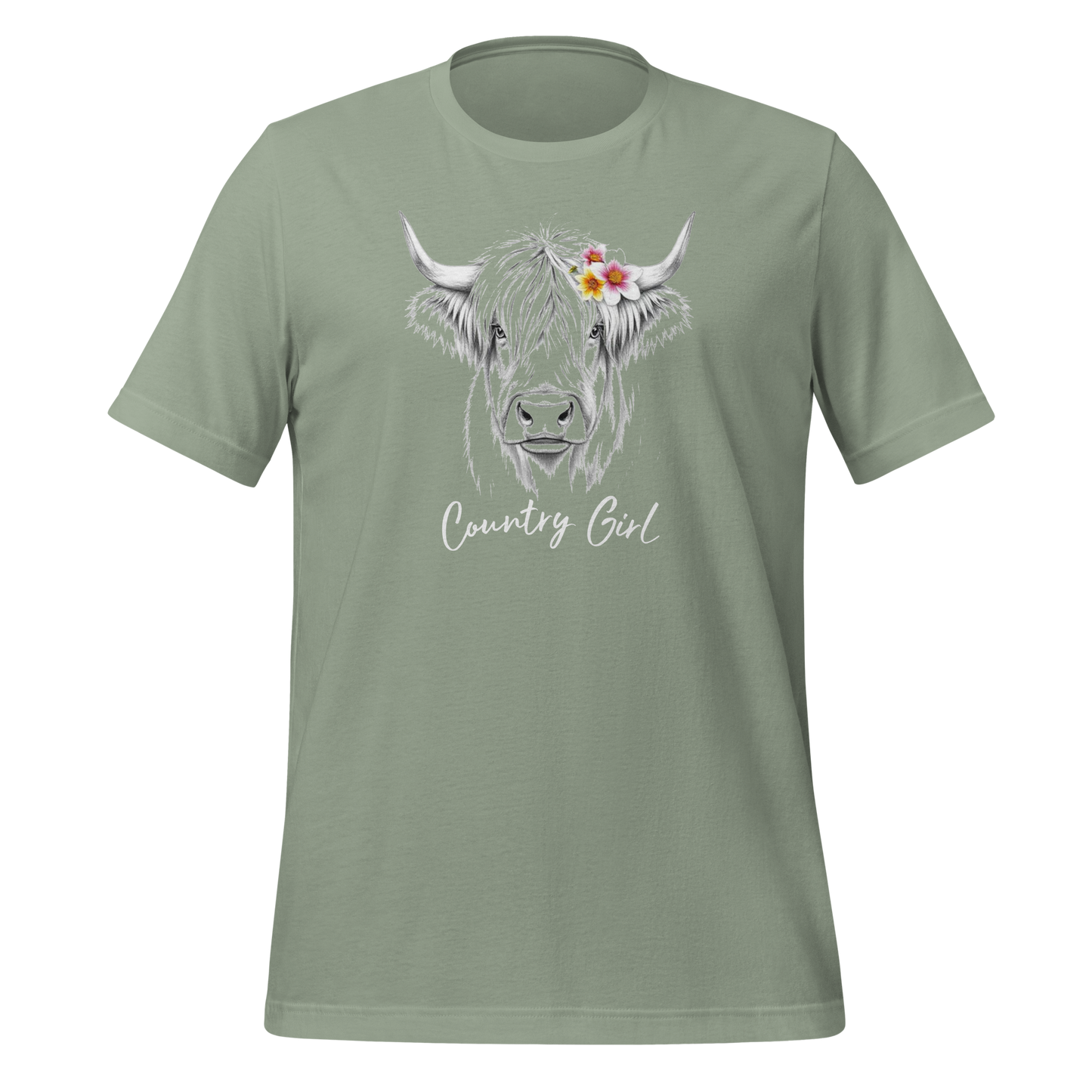 Country Girl Highland Cow Unisex T-Shirt