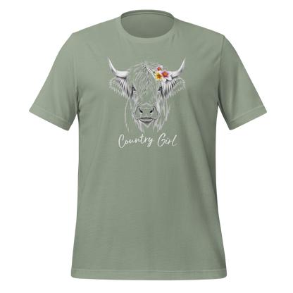Country Girl Highland Cow Unisex T-Shirt