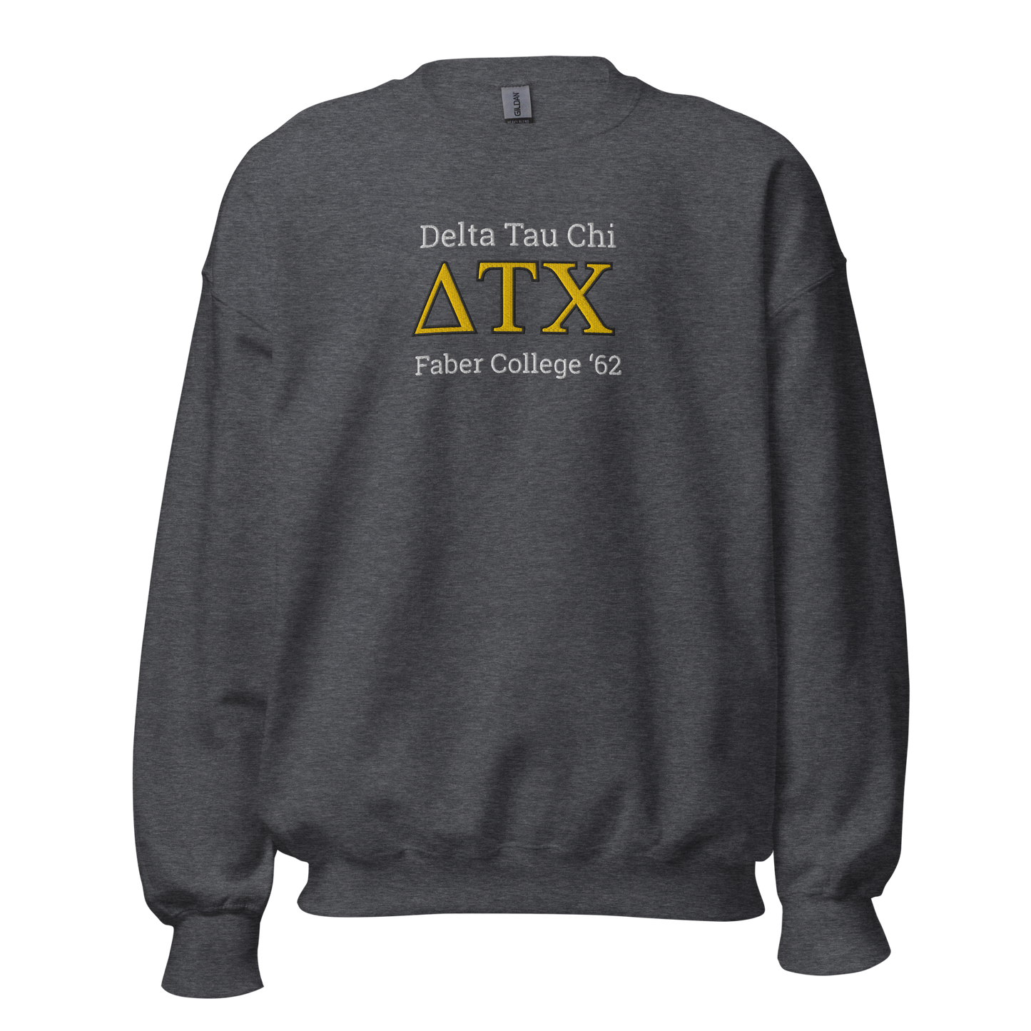 Delta Tau Chi Embroidered Sweatshirt – Animal House Classic Fraternity Sweatshirt