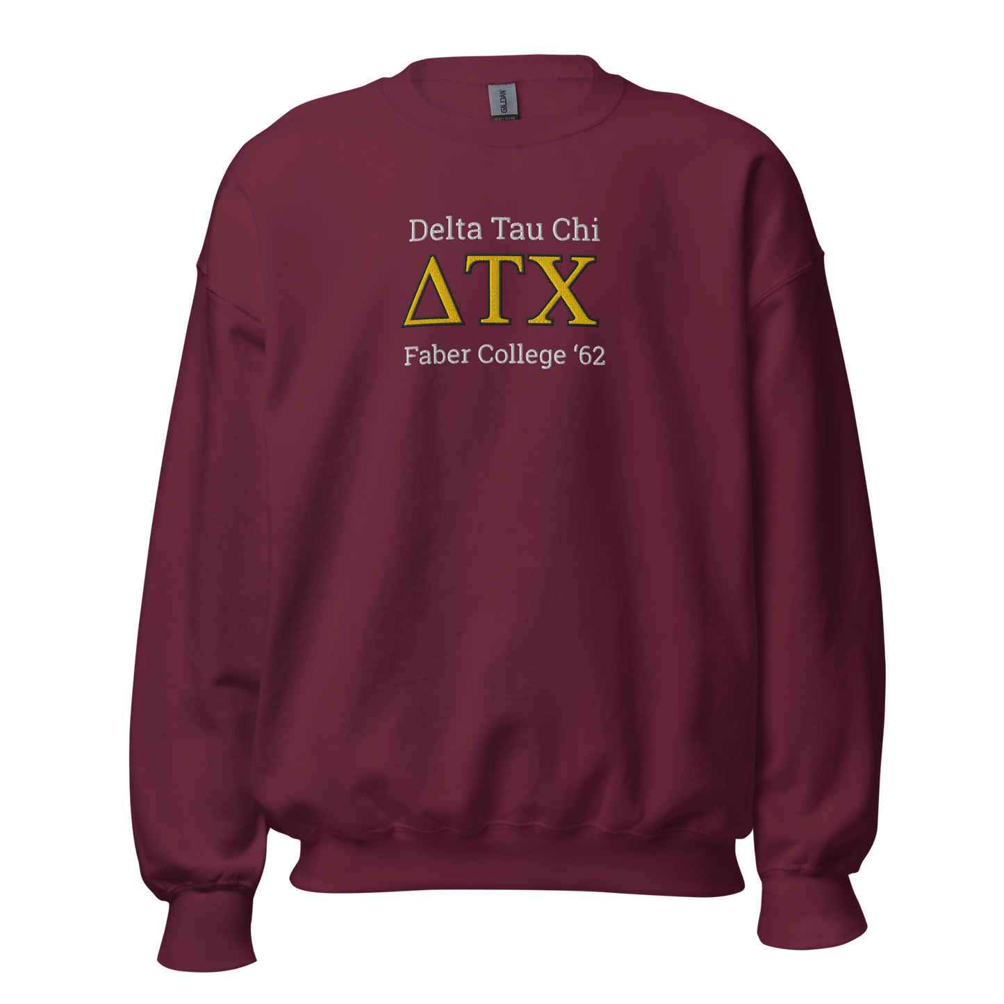 Delta Tau Chi Embroidered Sweatshirt – Animal House Classic Fraternity Sweatshirt
