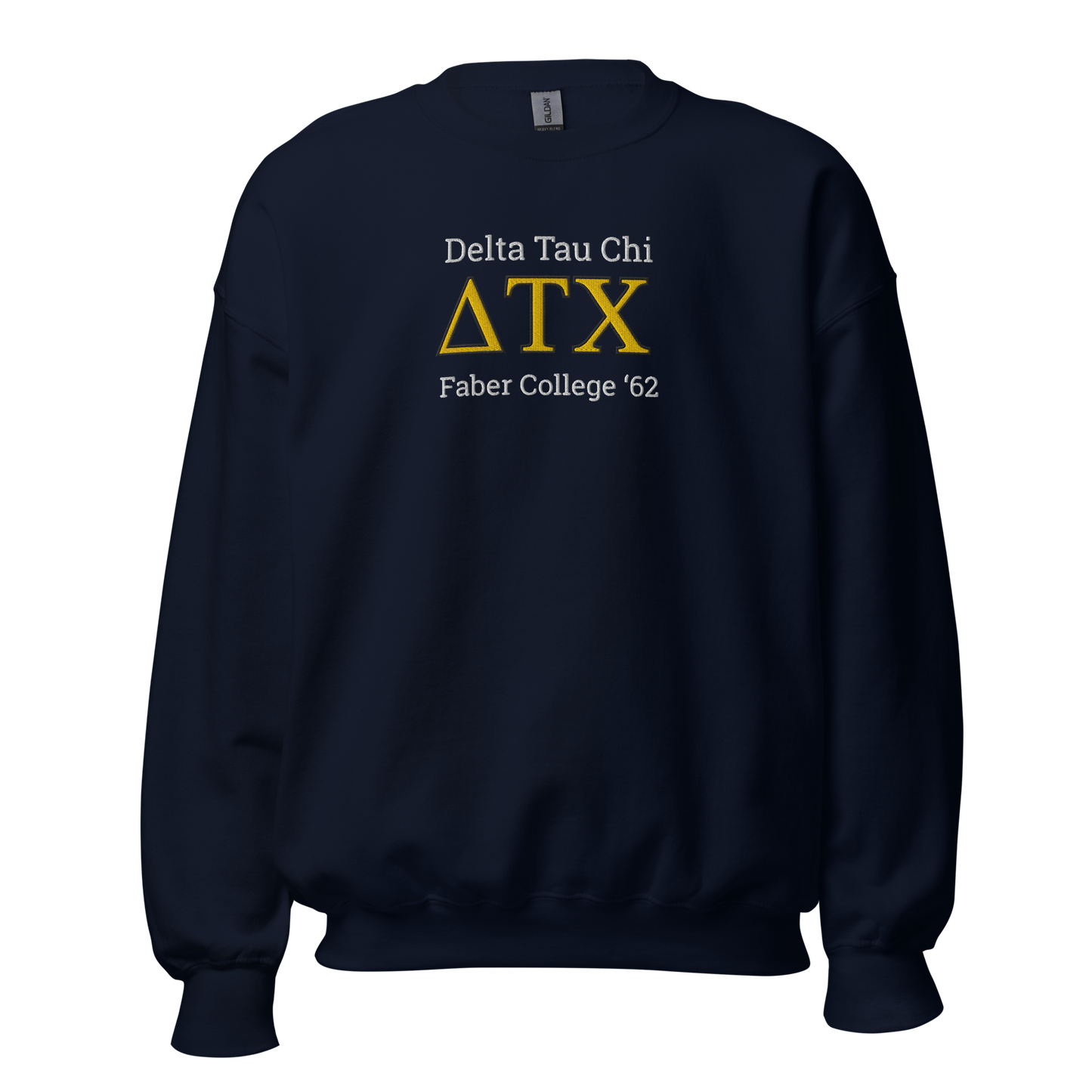 Delta Tau Chi Embroidered Sweatshirt – Animal House Classic Fraternity Sweatshirt