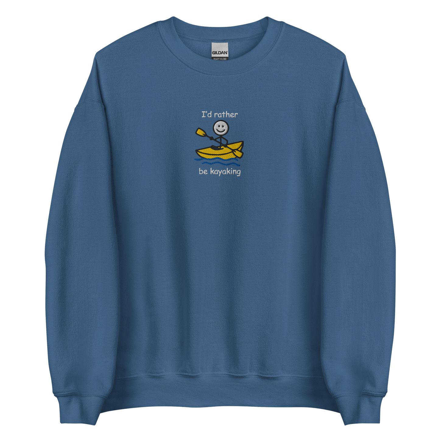 I'd Rather Be Kayaking unisex embroidered sweatshirt