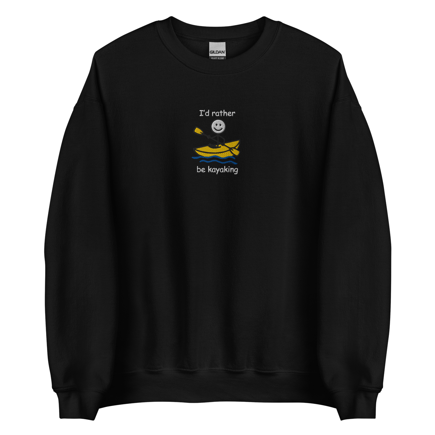 I'd Rather Be Kayaking unisex embroidered sweatshirt