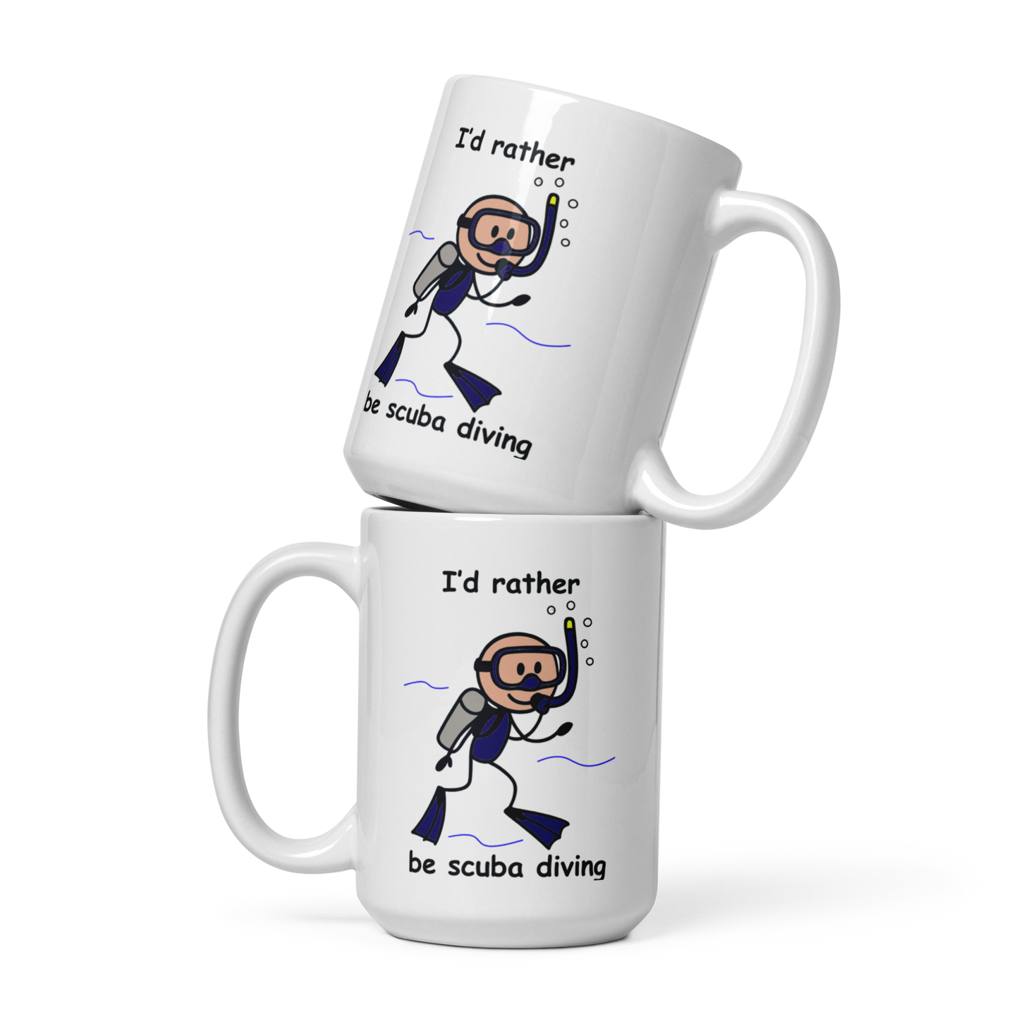 I'd Rather Be Scuba Diving 15oz Ceramic Mug